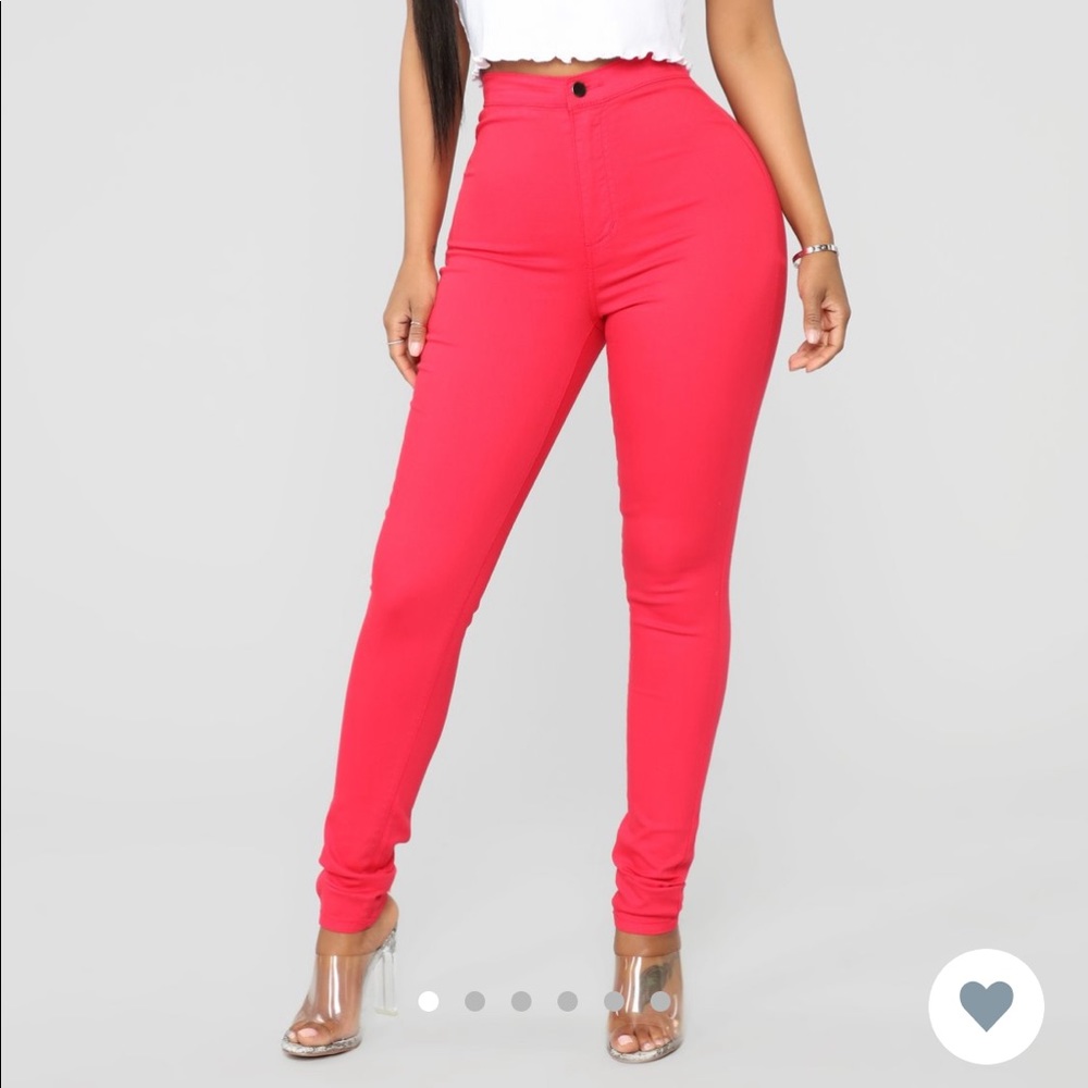 High waisted skinny jeans